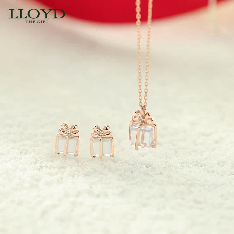 洛雅蒂正品女韩国10k礼盒锁骨链 LLOYD海外项链