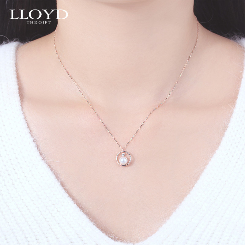 lloyd洛雅蒂正品女韩国珍珠锁骨链 LLOYD海外项链