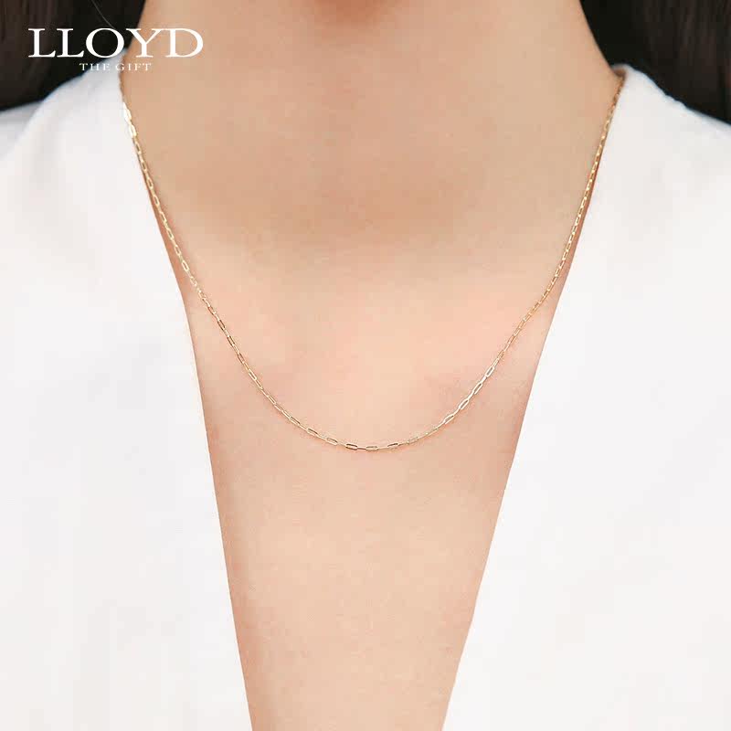 lloyd洛雅蒂正品轻奢女14k锁骨链 LLOYD海外项链
