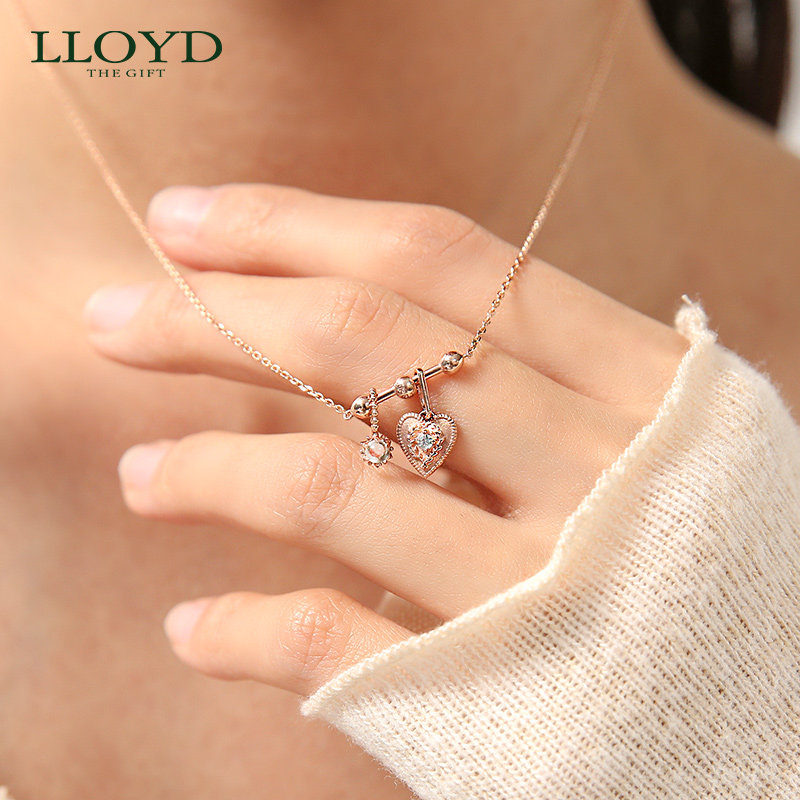 lloyd洛雅蒂正品10k可调节素项链 LLOYD海外项链