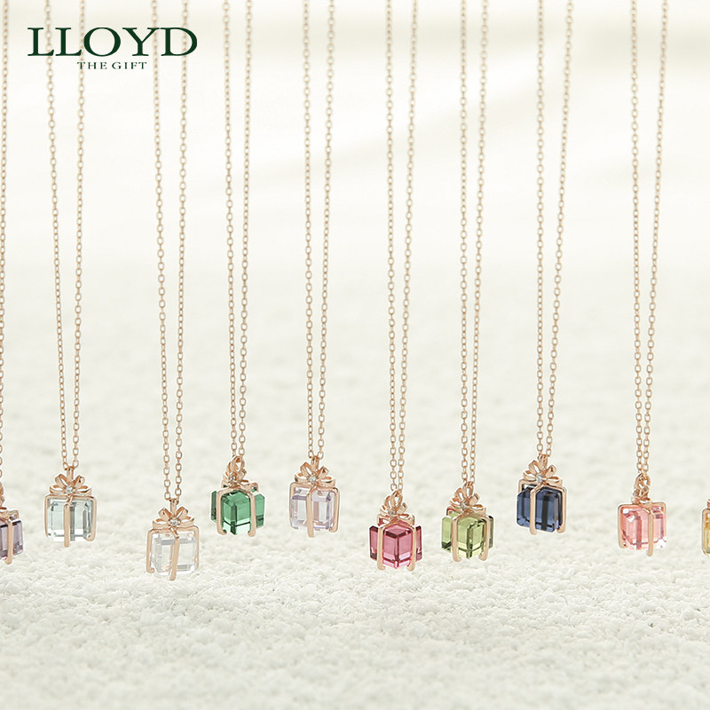 洛雅蒂正品女韩国10k礼盒锁骨链 LLOYD海外项链