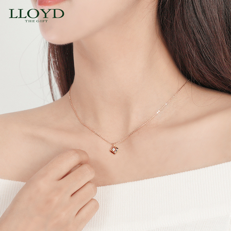 lloyd洛雅蒂正品女方环钻石项链 LLOYD海外项链