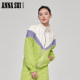 ANNA SUI安娜苏运动  经典安娜系列 撞色拼接梭织外套户外夹克