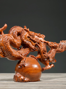 雕刻风水红木十二生肖工艺品