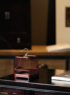 刺史印度小叶紫檀木玲笼香炉