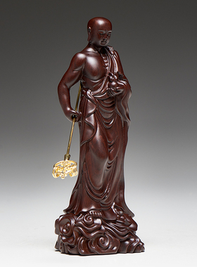 九华山地藏王菩萨黑檀实木站像地藏菩萨佛像家居佛堂客厅供奉摆件