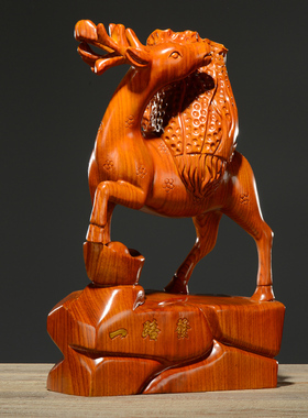 刺史木雕摆件开业工艺品