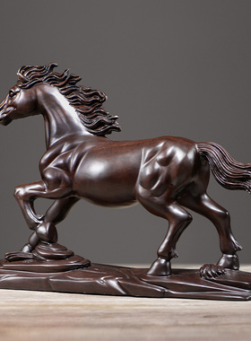刺史实木马摆件工艺品