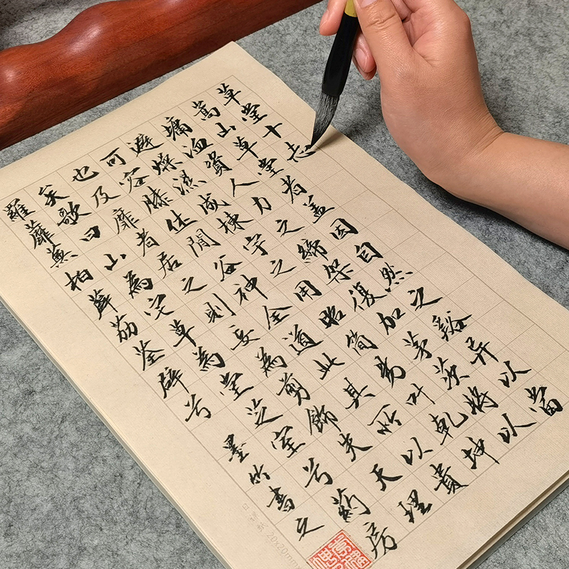 唐御坊沾簪花小楷日课纸有格子的宣纸书法专用纸练习作品纸半生半熟不洇墨仿古小楷纸宣纸带格子竖格方格信笺 - 图1