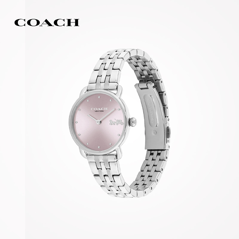 COACH/蔻驰ELLIOT系列现代简约日晖纹石英玫瑰金女士欧美腕表 - 图1