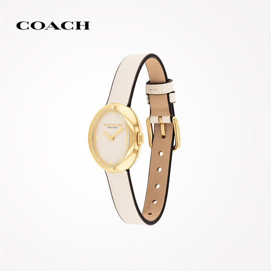 Кварцевые женские часы Coach Belt с овальным диском и маленькой ванной