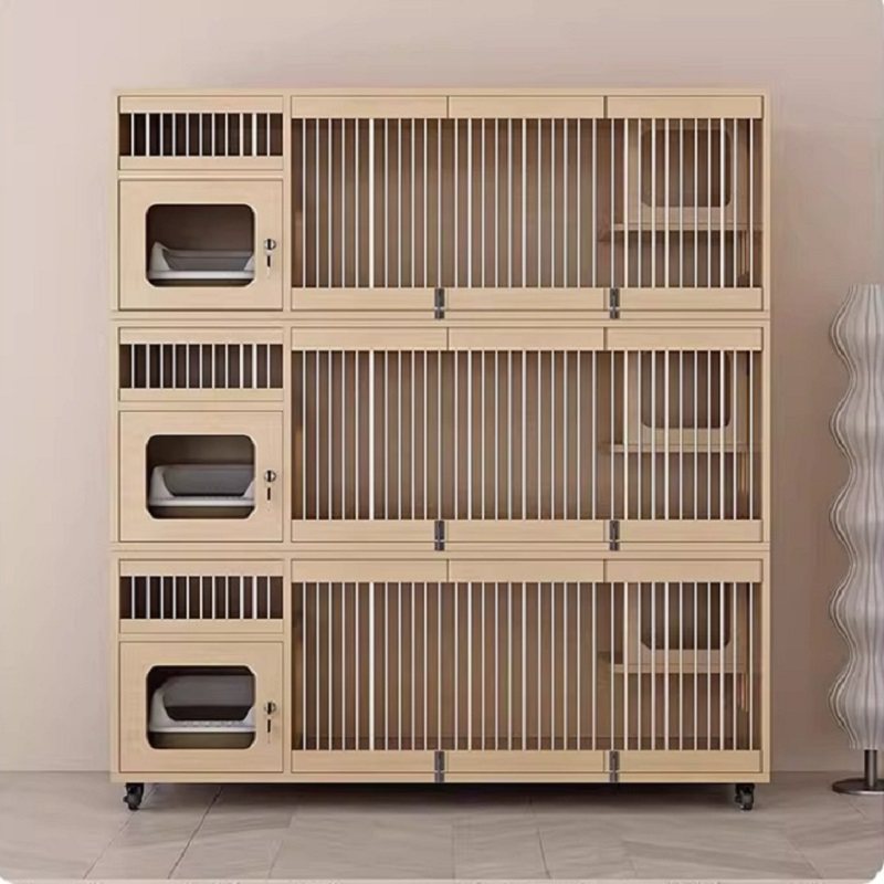 猫柜猫笼子超大空间猫咪实木猫窝四季通用一体繁育家用室内猫别墅,淘宝优惠券,粉丝福利购,淘宝优惠卷
