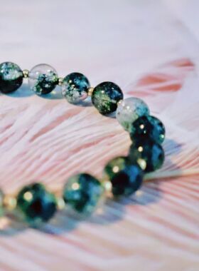 天然绿幽灵水晶女款手串招财转运珠高级轻奢礼物送女友闺蜜