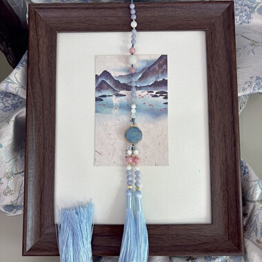 国风刺绣仿宋锦双流苏背云腰佩汉服马面裙吊坠配饰多用途流苏挂饰