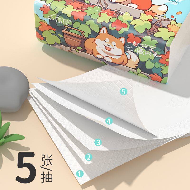 漫花抽纸30包家用实惠装餐巾纸卫生纸面巾纸抽纸巾 图 4