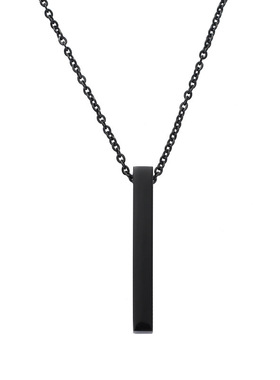 霸气饰品热卖长条名字项链潮流女长方形几何可刻字吊坠项链