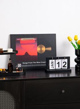 轻奢复古唱片装饰画玄关钥匙架