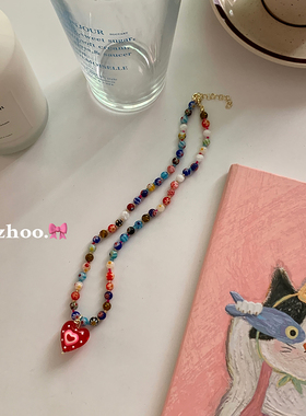 多巴胺彩色串珠项链女配饰颈链