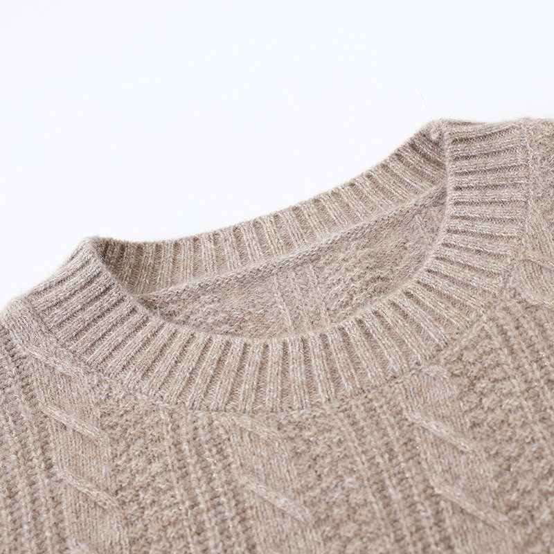 羊毛衫女士毛衣秋冬季妈妈装2025新款打底绒加厚洋气减龄圆领上衣,淘宝优惠券,粉丝福利购,淘宝优惠卷