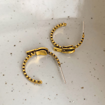 South Korea East Gate Fashion Temperament Pull Chain Styling Earrings Earrings Design Style Retro Style Doing Old Ear Needle Earrings