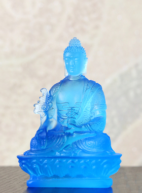 古法琉璃药师佛摆件药师琉璃光如来神像佛像摆件佛具用品佛像包邮