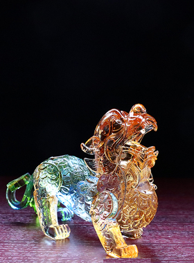 古法琉璃貔貅摆件中式桌面摆件