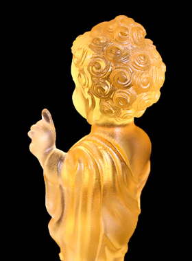 古法琉璃太子佛摆件琉璃小佛