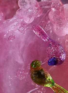 琉璃花瓶摆件创意轻奢玫瑰