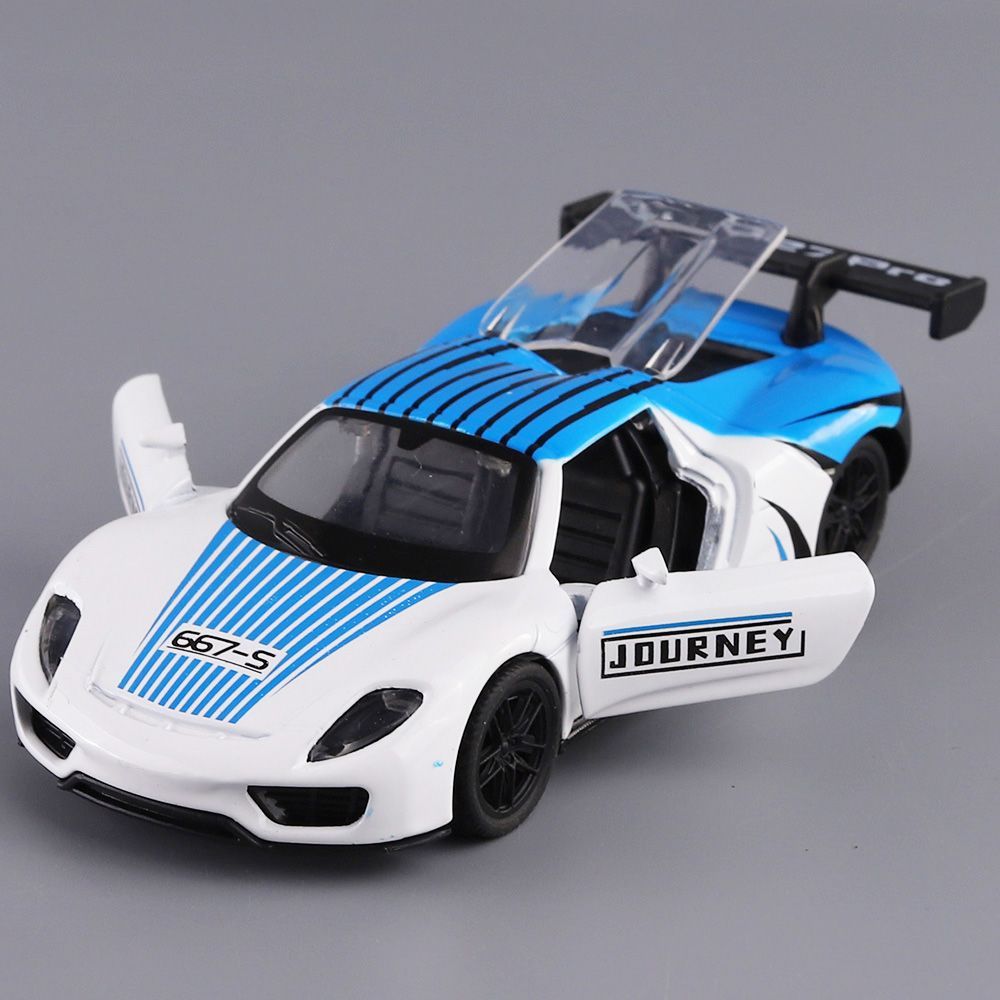 男孩仿真赛车模型帕加尼车模礼物三开门合金玩具车儿童回力小汽车 - 图0