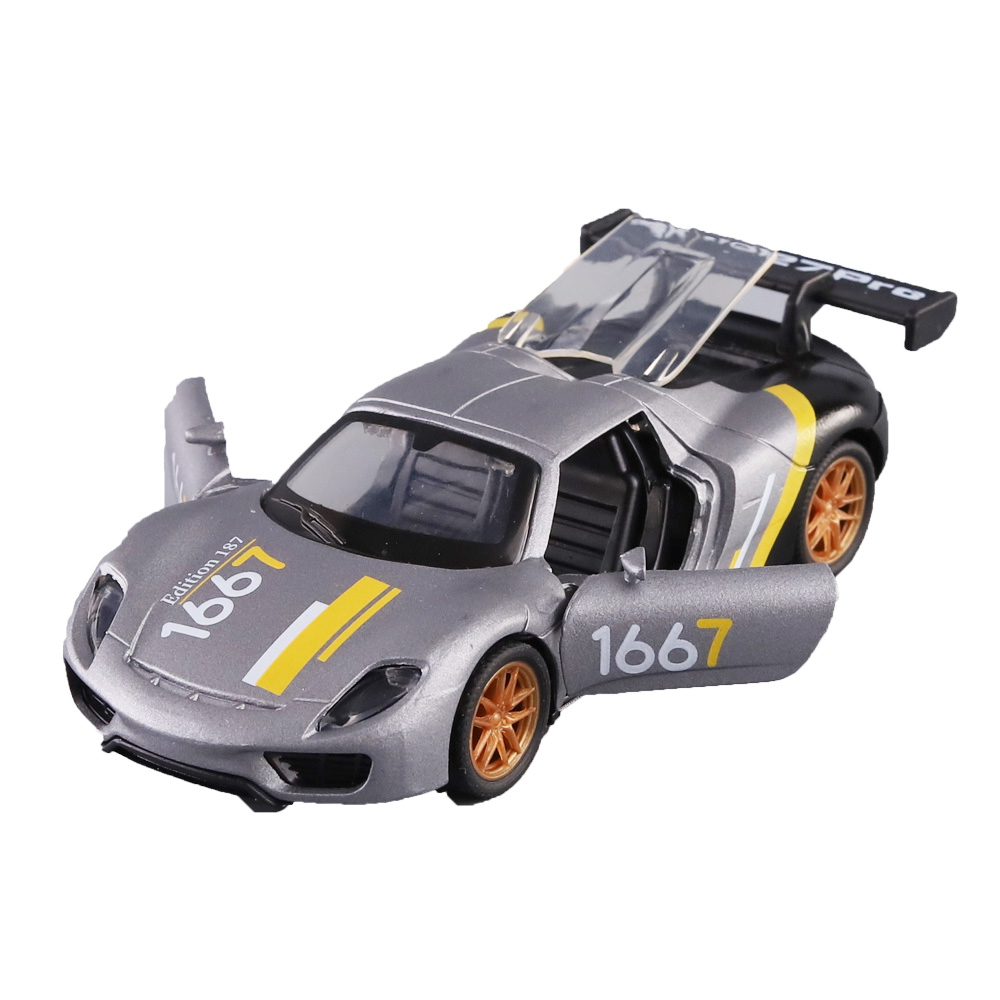 男孩仿真赛车模型帕加尼车模礼物三开门合金玩具车儿童回力小汽车 - 图3