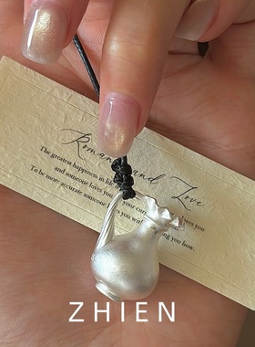 925银立体花瓶吊坠毛衣链女款