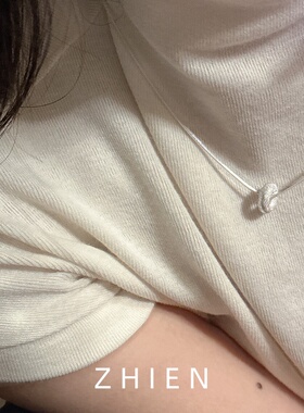 【甜甜圈】925纯银锁骨链女闪砂