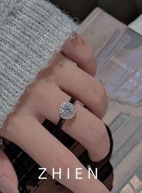 S925纯银轻奢超闪圆形