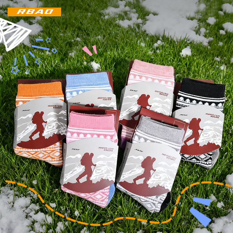 rbao儿童滑雪袜美利奴羊毛男女童加厚保暖户外速干专业雪地袜,淘宝优惠券,粉丝福利购,淘宝优惠卷