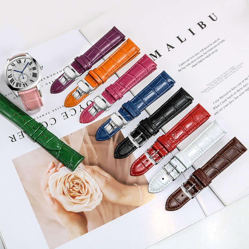 男女真皮萧邦法兰克卡地亚dw表链 圣琴配件