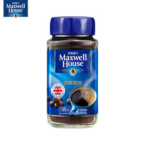 麦斯威尔香醇速溶黑咖啡无糖精正品纯苦0脂纯黑美式纯正冷热双泡