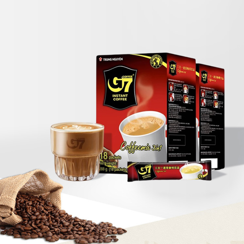 越南进口正品中原g7速溶咖啡粉三合一原味特浓盒装条装官方旗舰店 - 图2