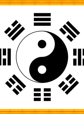 太极八卦图挂画壁画易经阴阳先天后天八卦图六十四卦挂图装饰画