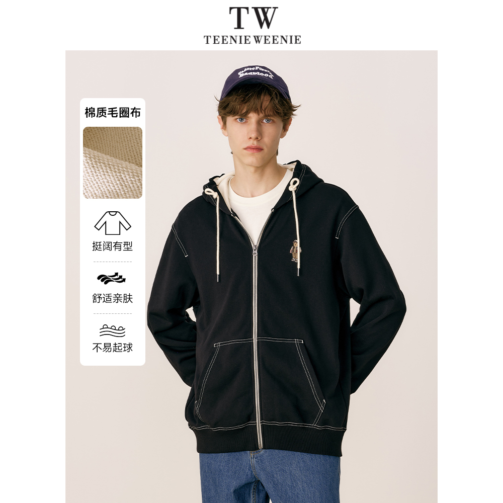 TeenieWeenie小熊男装连帽卫衣情侣韩版刺绣春装休闲上衣外套