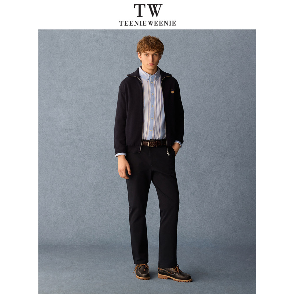 Teenie Weenie小熊男装日系休闲高领易打理拉链毛衣开衫2026年春,淘宝优惠券,粉丝福利购,淘宝优惠卷