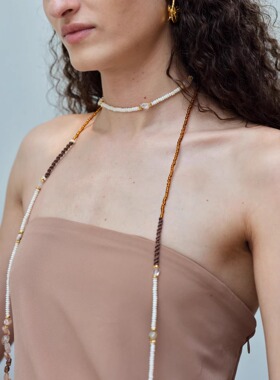 MONSECRET叠戴波西米亚流苏项链