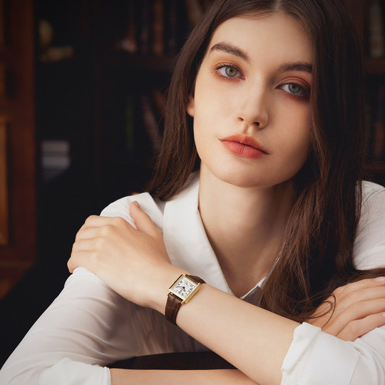 Rosemont small gold watch strap niche retro Swiss imported brand small square watch rose watch star same style