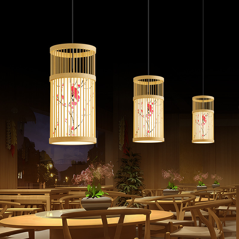 禅意中式茶室竹编吊灯民宿餐厅农庄餐桌吊灯创意编织竹艺灯笼灯罩,淘宝优惠券,粉丝福利购,淘宝优惠卷