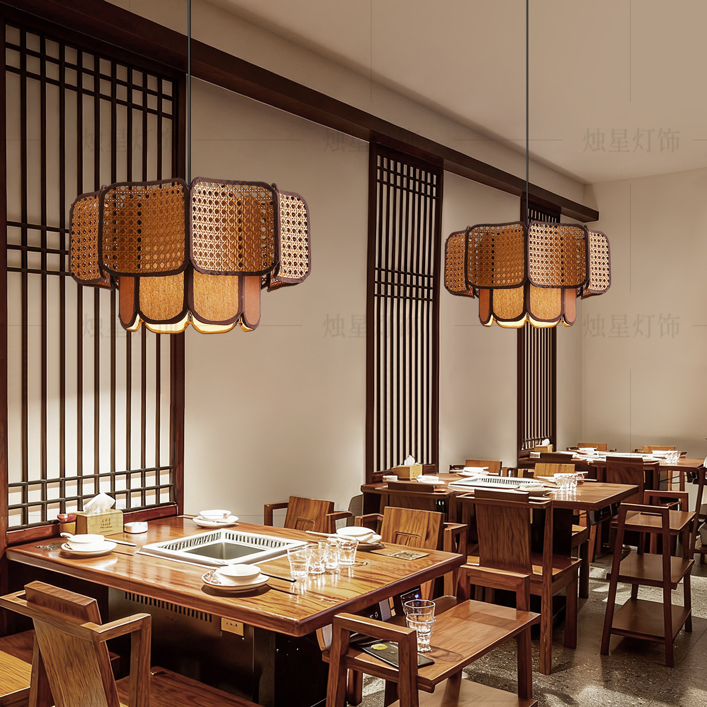 藤编侘寂风吊灯日式复古民宿餐饮包厢创意造型装饰设计师餐厅吊灯,淘宝优惠券,粉丝福利购,淘宝优惠卷