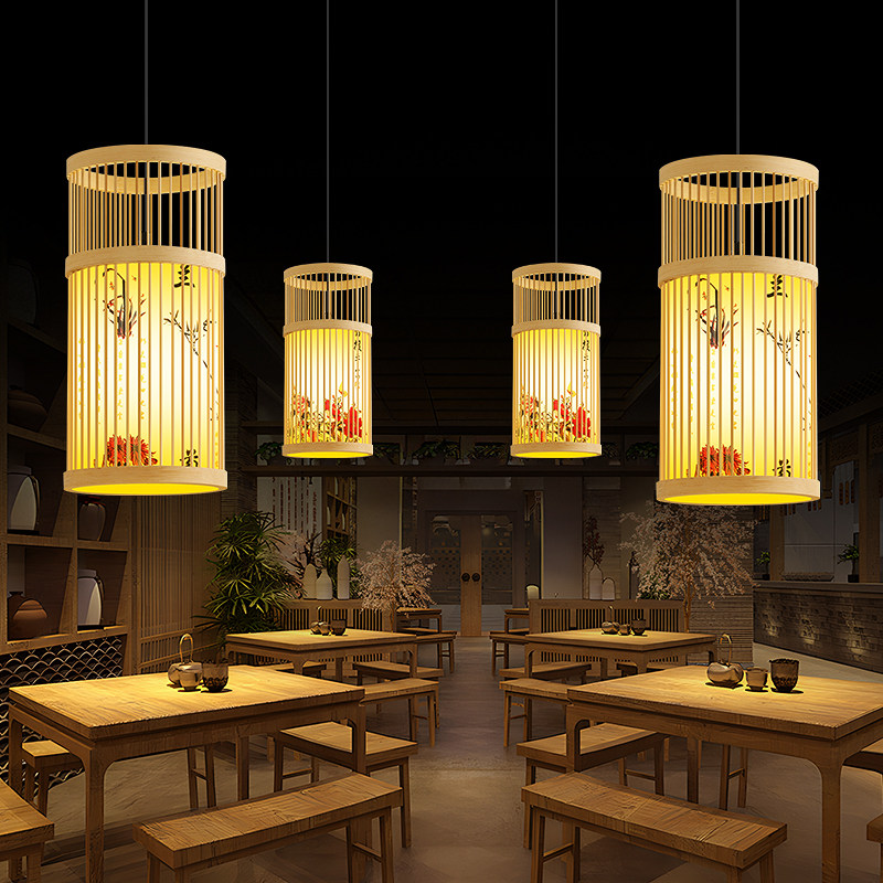 禅意中式茶室竹编吊灯民宿餐厅农庄餐桌吊灯创意编织竹艺灯笼灯罩,淘宝优惠券,粉丝福利购,淘宝优惠卷