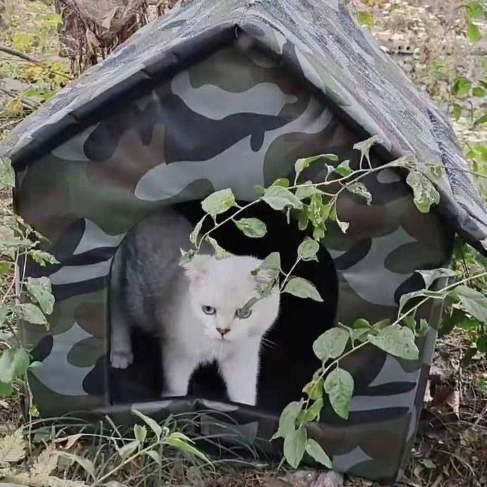 狗房子户外流浪猫窝狗窝秋冬季保暖加厚可拆洗猫房子户外防雨雪猫