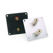 Square pure copper junction box rear 2-position junction box 80 x 80 metal wiring panel DIY sound accessories