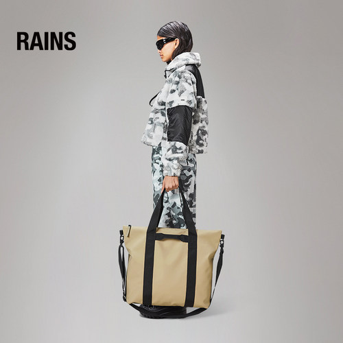 【母亲节礼物】Rains防水面料大容量22L托特包斜挎包Tote/14150 - 图1