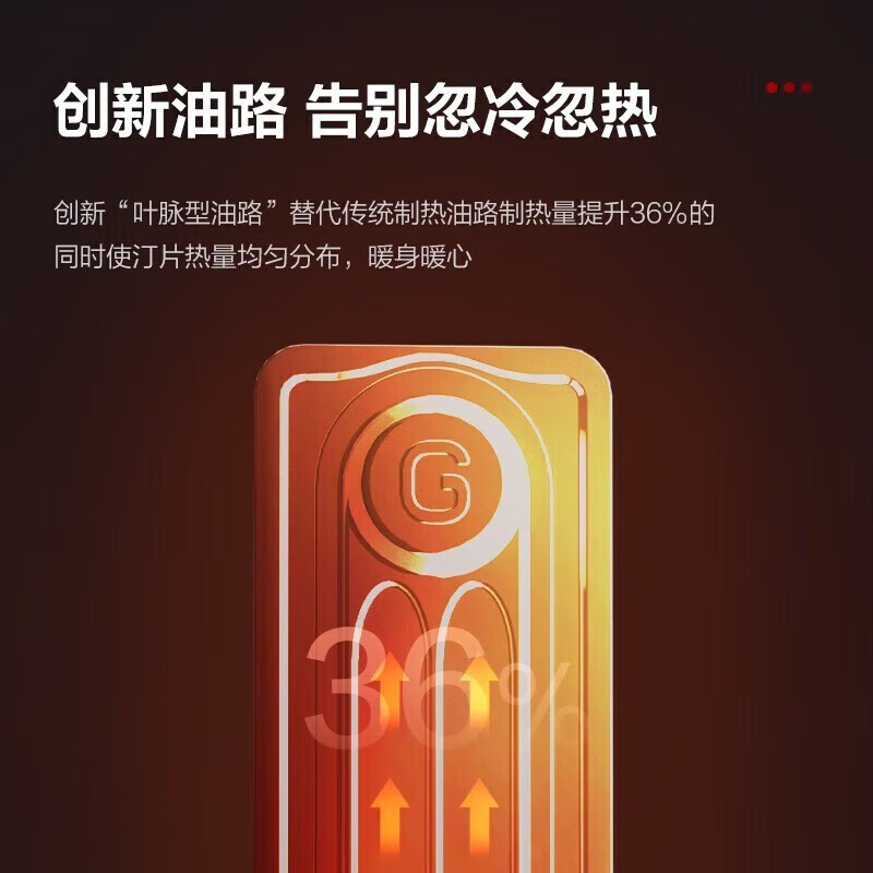 格力油汀取暖器石墨烯电暖器家用节能电暖气机卧室暖风机电热油丁