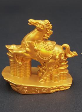 立刻发财马踏元宝龙凤呈祥摆件